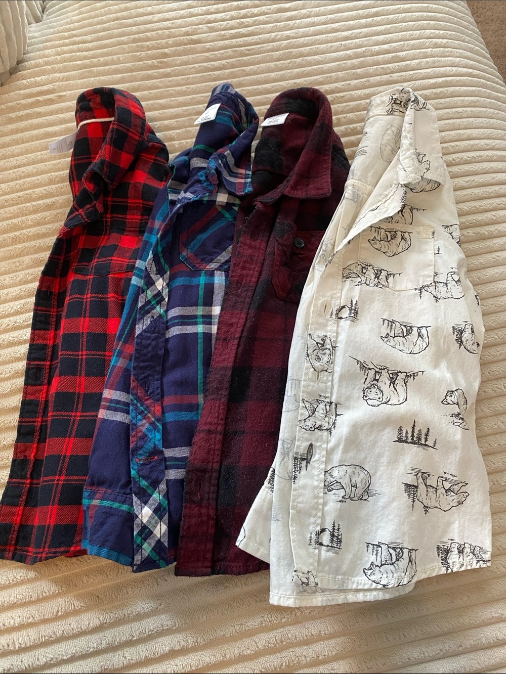 Boys long sleep button up shirts